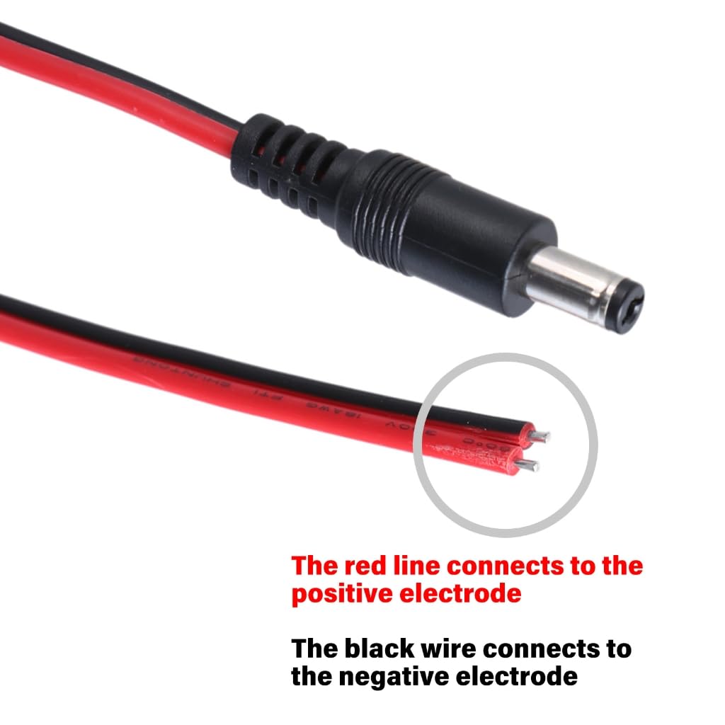 Amazon.com: APGLSXY DC5521 Cable Cord with 5521 Plug 18AWG Open